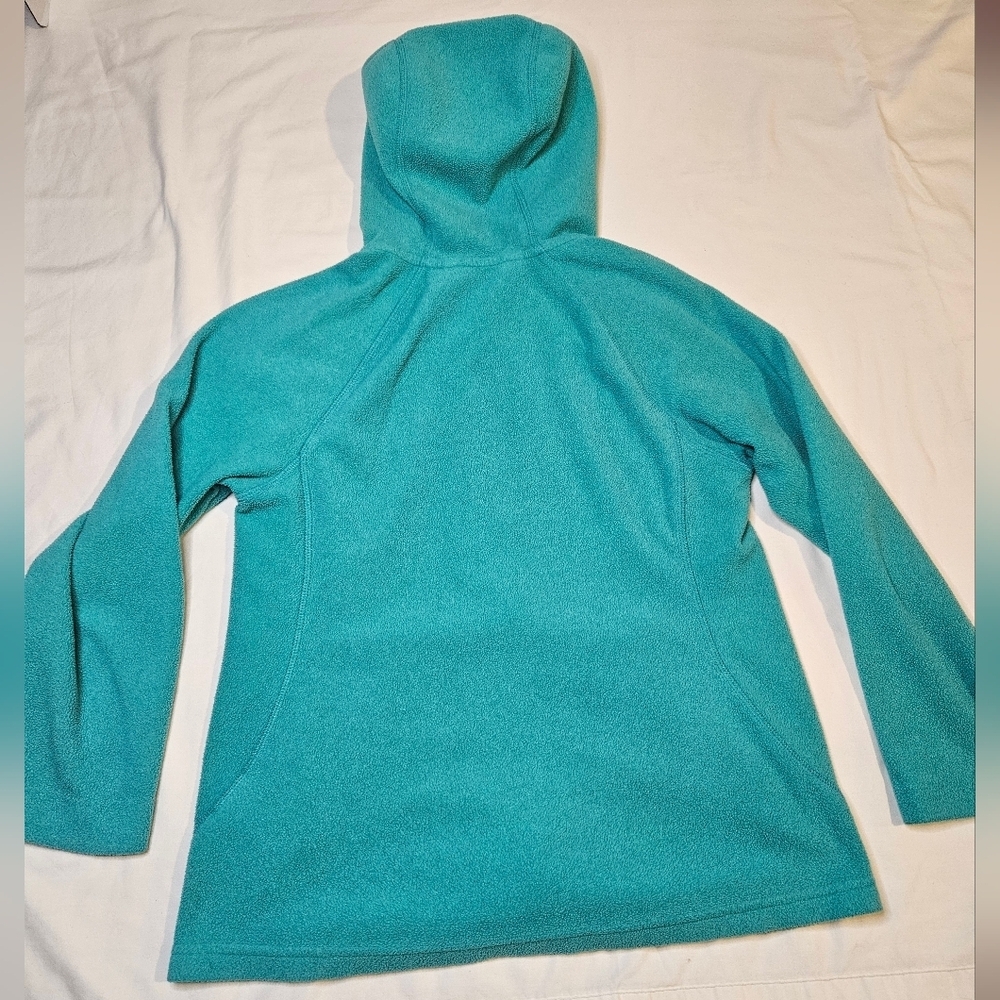 North Face Womens Zip Up Hoodie Fleece Teal/Aqua Small - Picture 7 of 8